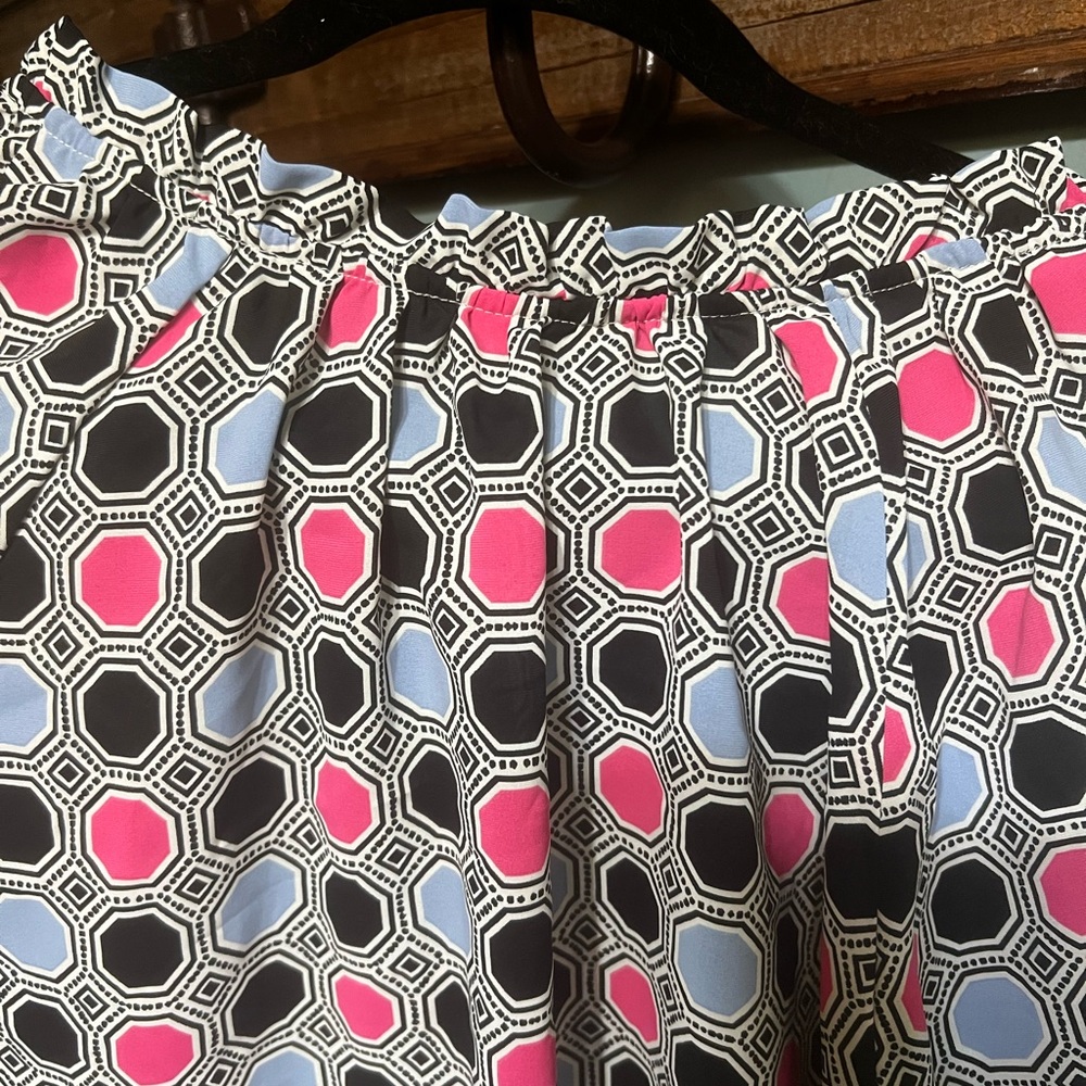 Ruby Rd. Black, Pink, And Blue Patterned Blouse - image 8